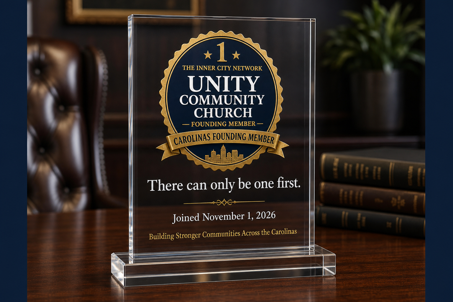 Premium acrylic Founding Member Award for Founding Top 10 members.